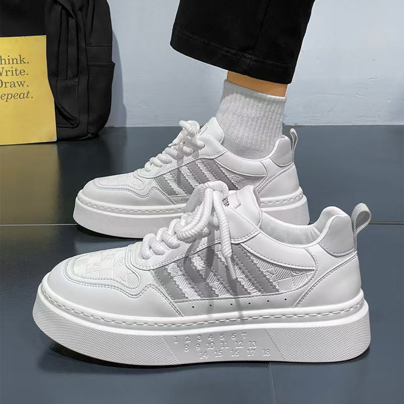 Men's Shoes New Summer Breathable Casual Board Shoes Versatile Platform Shoes Men's Sports Students Small White Tide Shoes