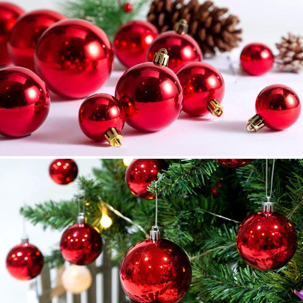 44pcs Shatterproof Christmas Ball Set 3/4/5CM Hanging Ornament New Year