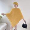 Long-Haired Pullover Cape Shawl With Batman Loose Knitted Sweater Jacket Women
