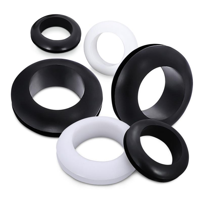 Черный/Белый Резиновый Уплотнитель Двусторонний Защитный Выходное Отверстие для Кабеля Проволочное Уплотнительное Кольцо 3~80мм Для Защиты Проволочного Кабеля Аппаратные Инструменты