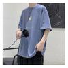 New Short-Sleeved T-shirt Men's Summer Korean Style Trendy Simple Half Sleeve Top Hong Kong Style Loose Casual Fashion Brand T-shirt
