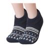 Retro Winter Slipper Socks Thickened Fleece Lined Low Cut Socks Socks with Grips Non-Slip Ankle Slipper