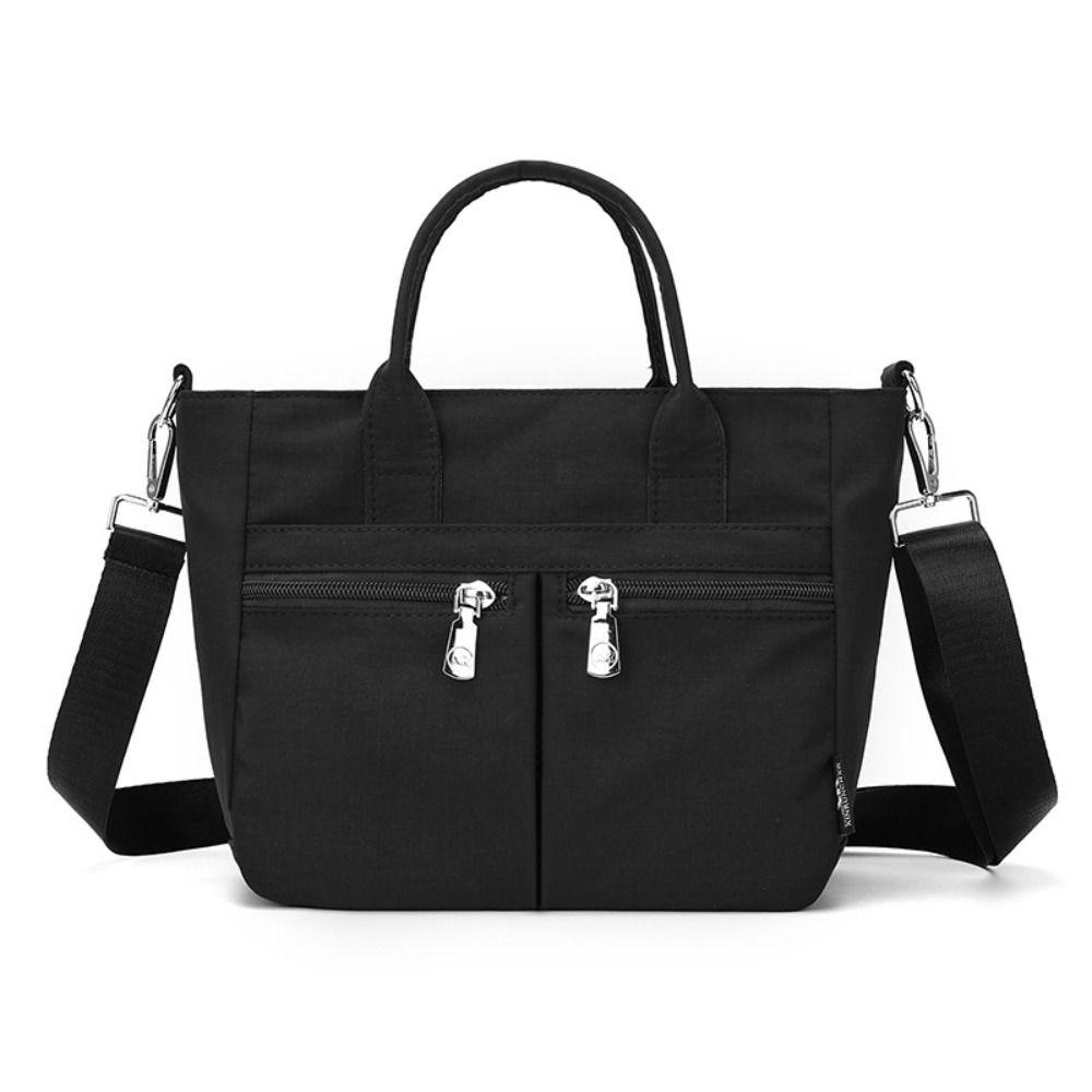 Solid Color Nylon Cloth Handbag Casual Canvas Tote Bag Oxford Cloth Crossbody Bag Commuting