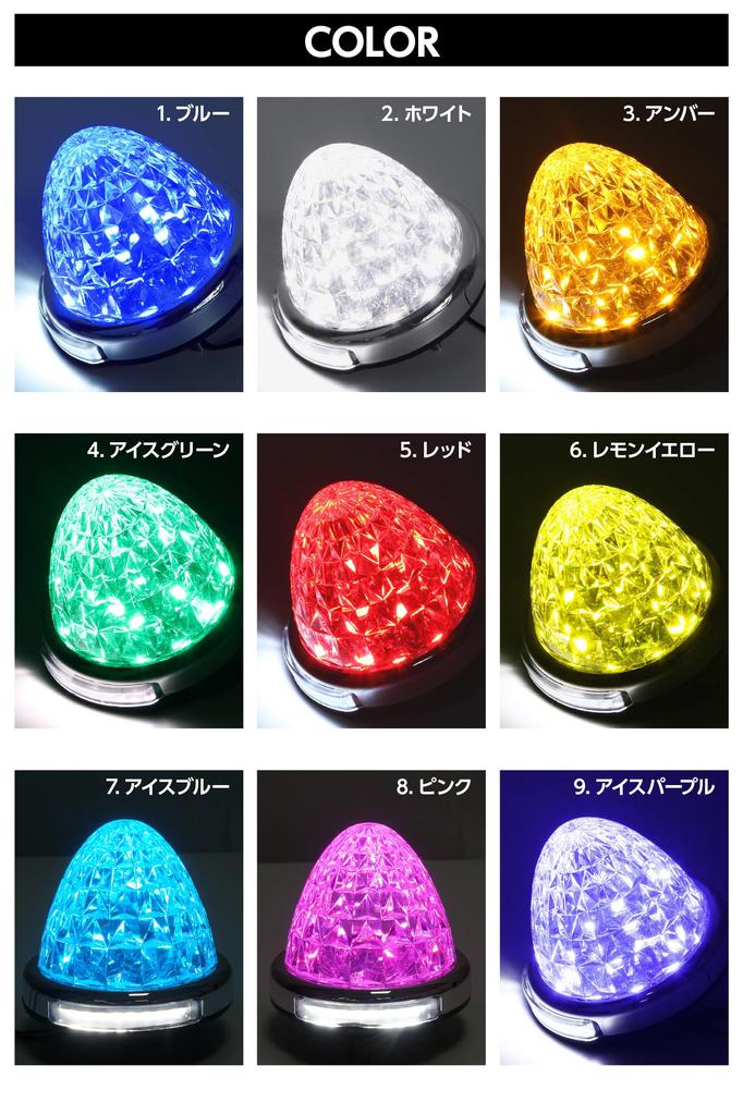 Rikopin Side Marker Lamp with Shoulder Light /24V Clear Lens Bus Marker Track Marker Crystal Lens Diamond Cut (White)