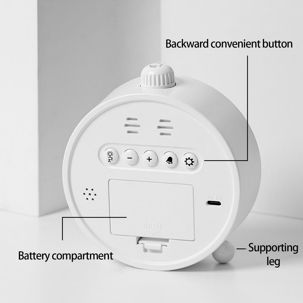 Многофункциональный светодиодный будильник с таймером обратного отсчета, бесшумная работа для прикроватного столика, рабочего стола, домашнего офиса