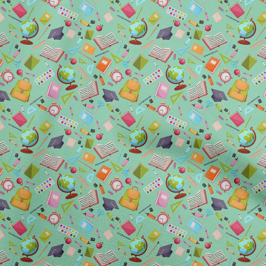 oneOone Cotton Flex Light Brown Fabric Kids  Sewing Material Print Fabric By The Yard 40 Inch