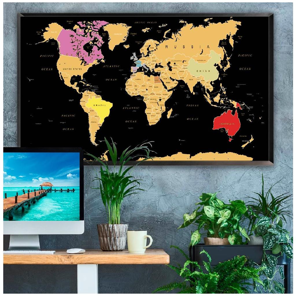 Les Trésors De Lily [A3656] - Постер/скретч-постер «Mappemonde» - 73x52 см