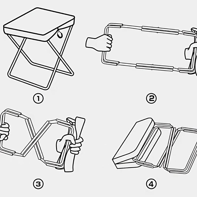 1 шт. Спортивный складной стул для улицы - Удобный и портативный рыболовный табурет, Идеально подходит для пикников и кемпинга, Также складное рыболовное кресло и скамья маза.
