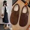 Универсальная модная бархатная женская зимняя новая утолщенная теплая хлопковая обувь ретро туфли