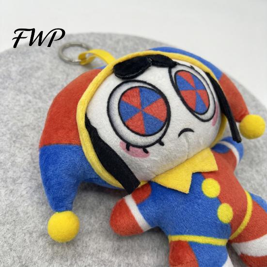 Plush Accessory for Pencil Case Clown Keychain Backpack Cute Stuffed Animal Keyring Soft Skin-friendly Mini Pendant Purse Charm Funny Gift Kids Women