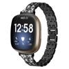 Для Fitbit Versa 4/Sense 2 Ремешок для часов из цинкового сплава с 2 рядами страз, сменный браслет