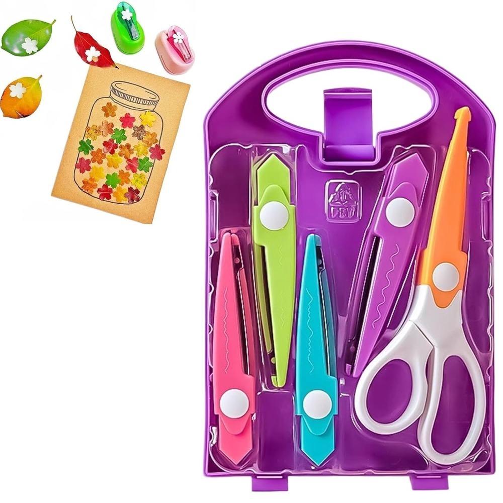 Ручной детский крафт дырокол набор форм с коробкой для хранения фигурные резаки DIY панчер крафт набор