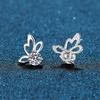 Butterfly 0 .3 /0 .5ct Moissanite 925 Sterling Silver Fashion Simple Personality Fairy Stud Earrings Women Banquet Jewelry