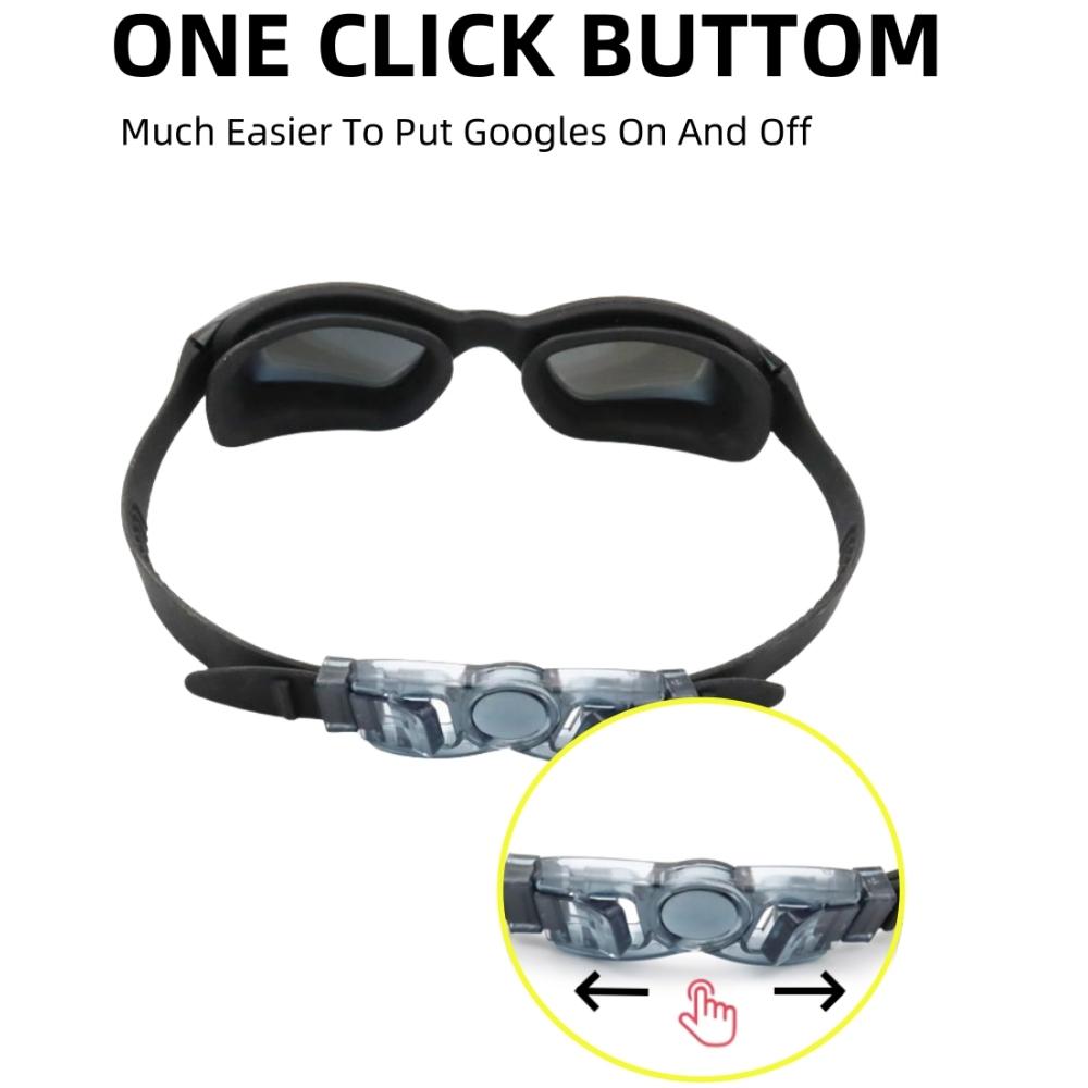 Male and Female Large Frame Plated Anti-Fog UV Protection PC Lens Durable Waterproof Swim Goggles for Adults
