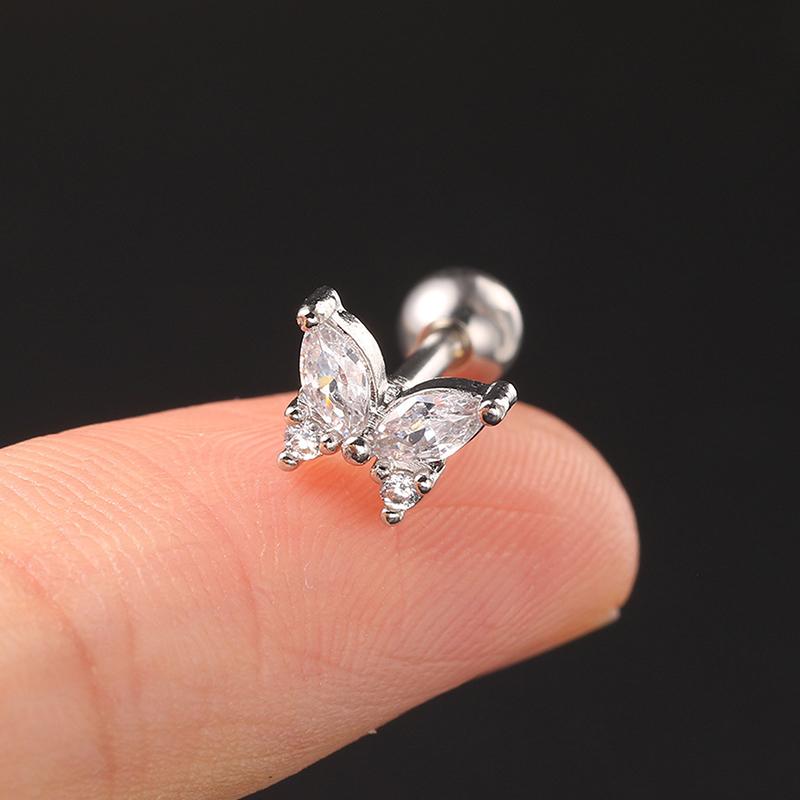 1 шт. геометрические циркониевые серьги-гвоздики в форме уха в форме гвоздика для женщин и девочек, ювелирные украшения для вечеринки, подарок