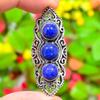 Lapis Lazuli Gemstone Handmade 925 Sterling Silver Jewelry Ring Size 5.5 o1V44