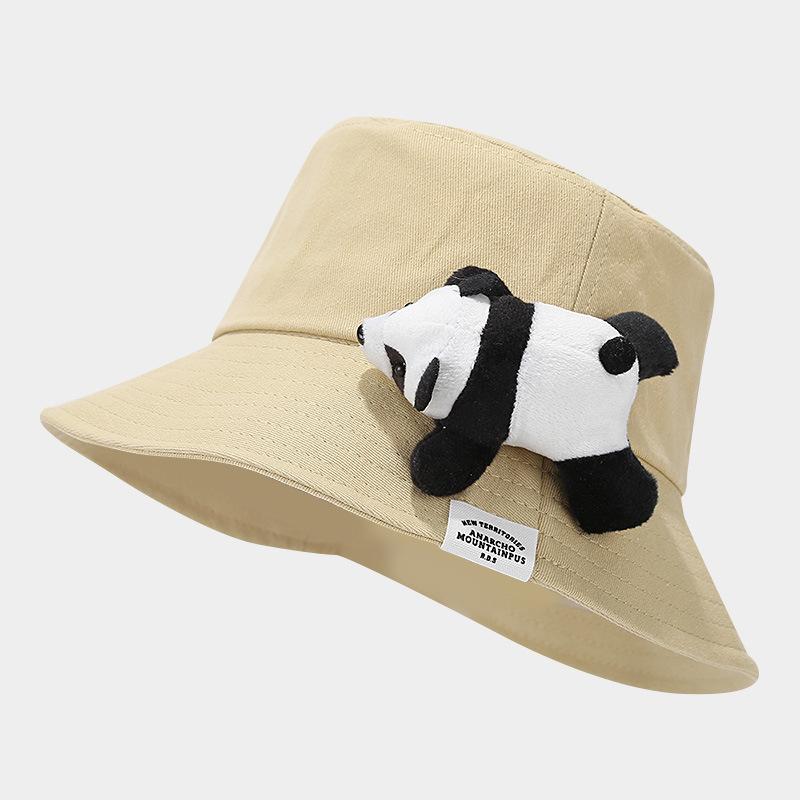 Breathable Solid Color Red Panda Fisherman Hat Cute Sun Hat Fisherman Hat Sun Protection Basin Hat Camping