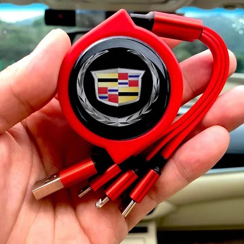 Автомобильный USB-кабель 3-в-1 Зарядные устройства для аккумуляторов Отделка для Cadillac ATS BLS CT4 CT6 CTS ESCALADE STS XLR XT4 XT5 XTS SLS