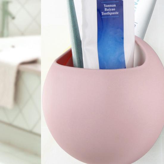 Настенный стеллаж для хранения, держатель для зубной щетки, зубной пасты, контейнер для ванной комнаты