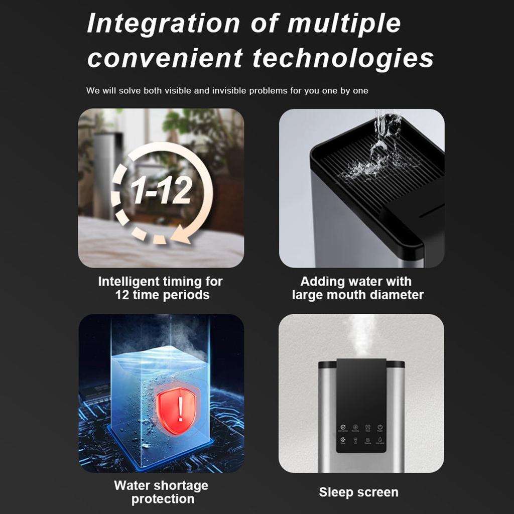 13L Humidifier Ultrasound Remote Control Large Capacity Quiet Misting Tabletop Humidifier for Home