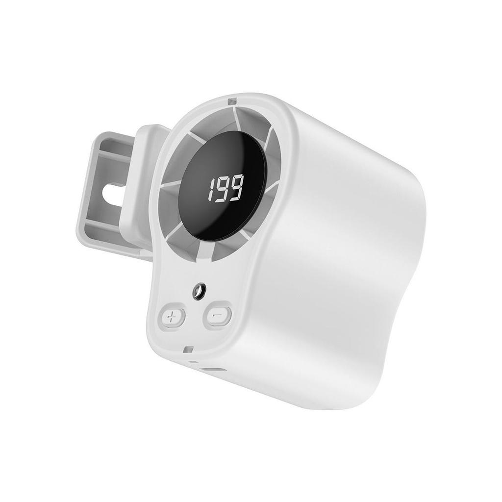 Portable USB Waist Fan with Digital Display - Large Capacity, Versatile, Mini Outdoor Neck-Hanging Design