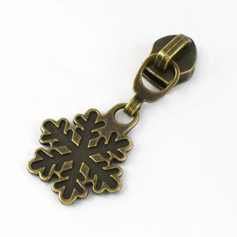 Meetee 5-20 шт. 5# Слайдер для нейлоновых молний, головка молнии из цинкового сплава, декор, бронзовый пуллер для молний, аксессуары для шитья куртки, пальто