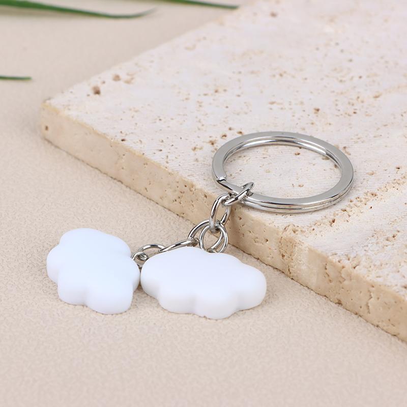 Souvenir Gifts For Women Men Car Key Handbag Pendants Keyring Diy Accessories Cute Resin Clouds Charms Keychain