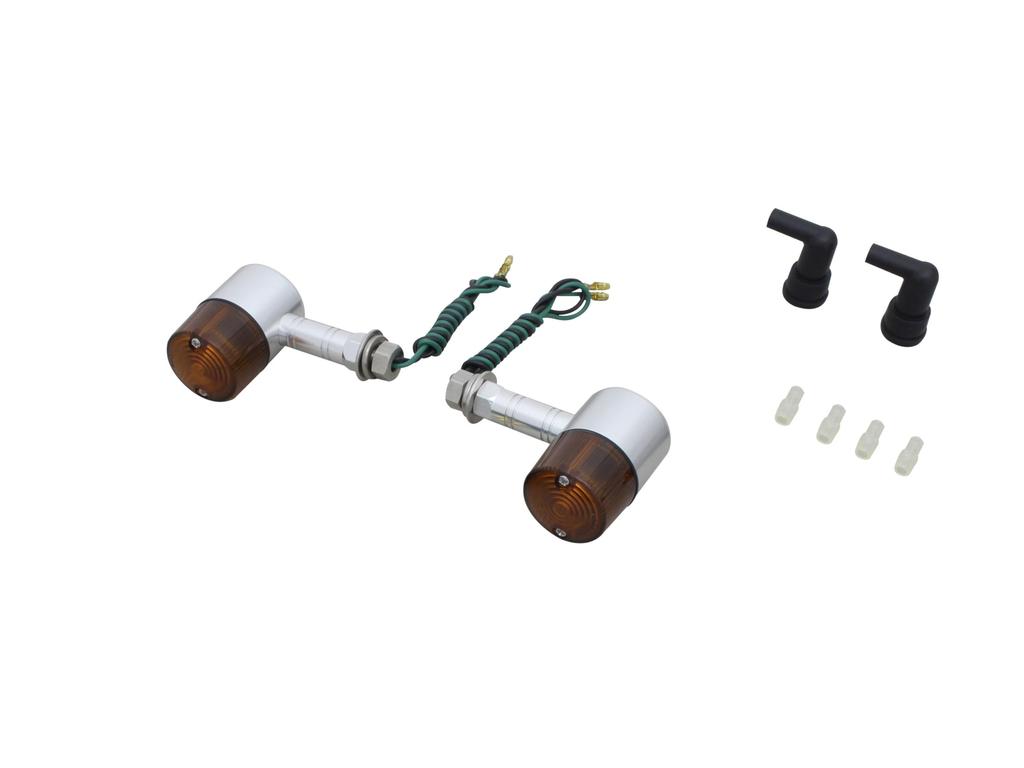 POSH FAITH 091091-L3 Motorcycle Supplies, Aluminum Machine Turn Signal, 71 Type, Long Stay, Single