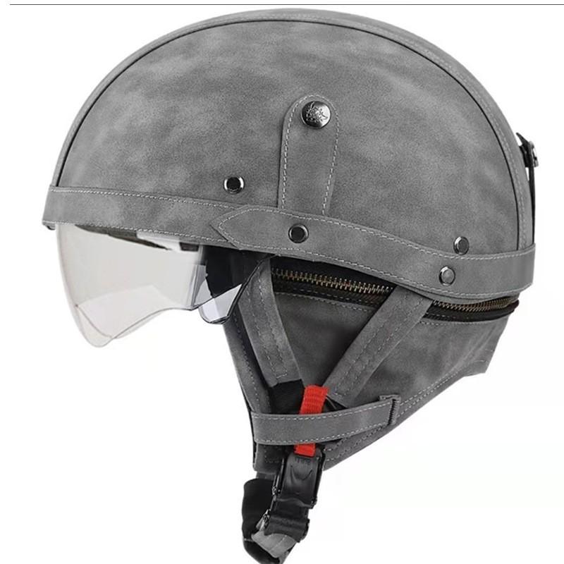 Vintage-Style Open Face Motorcycle Helmet Adults Unisex ABS Half With 3C Certification
