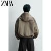 Zara Куртки Мужские Хаки Средняя 01437901505-37