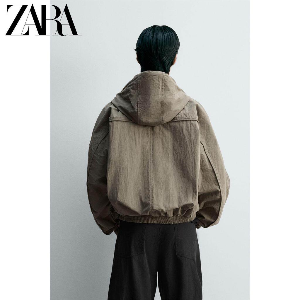 Zara Куртки Мужские Хаки Средняя 01437901505-37