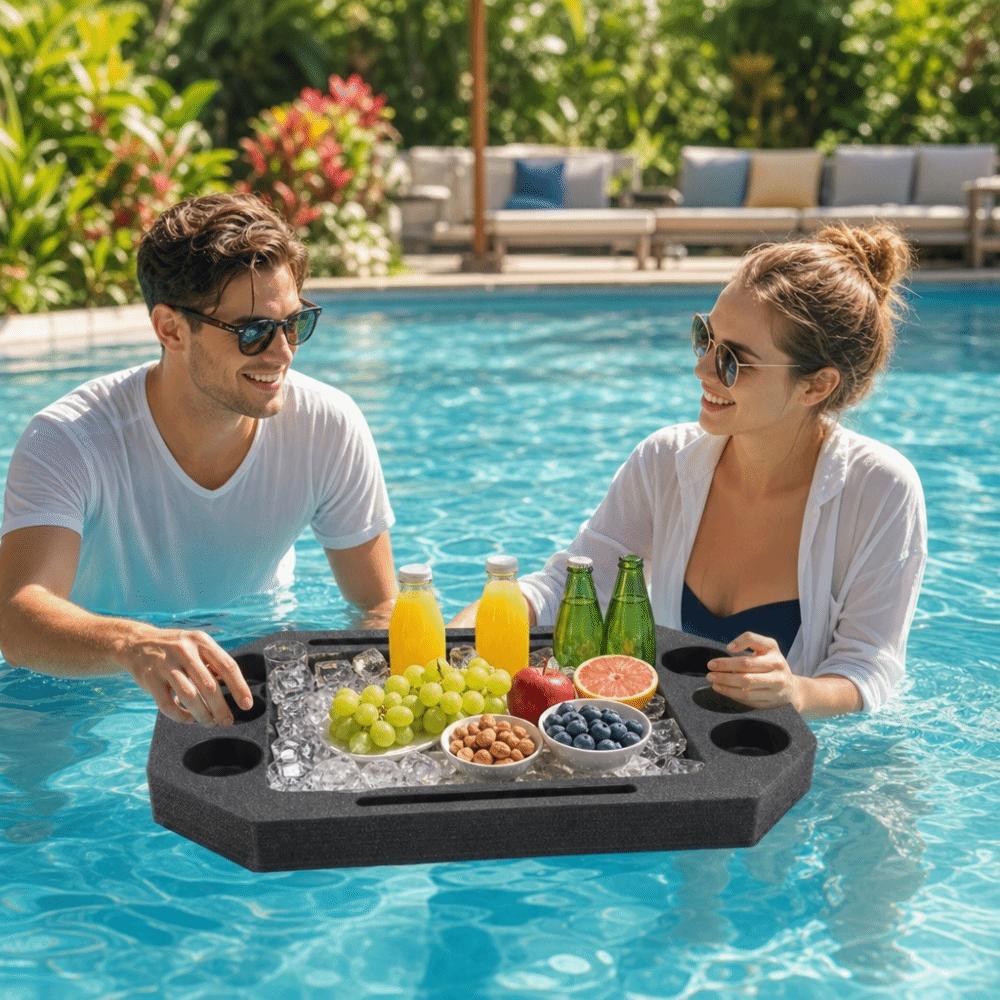 Multi-Hole Floating Drink Rack Multi-Function Drink Floating Tray Cup Holder  Swimming Pool