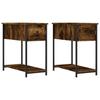 Tables de chevet - Maison Exclusive - 2 pièces - Chêne fumé - Bois d'ingénierie
