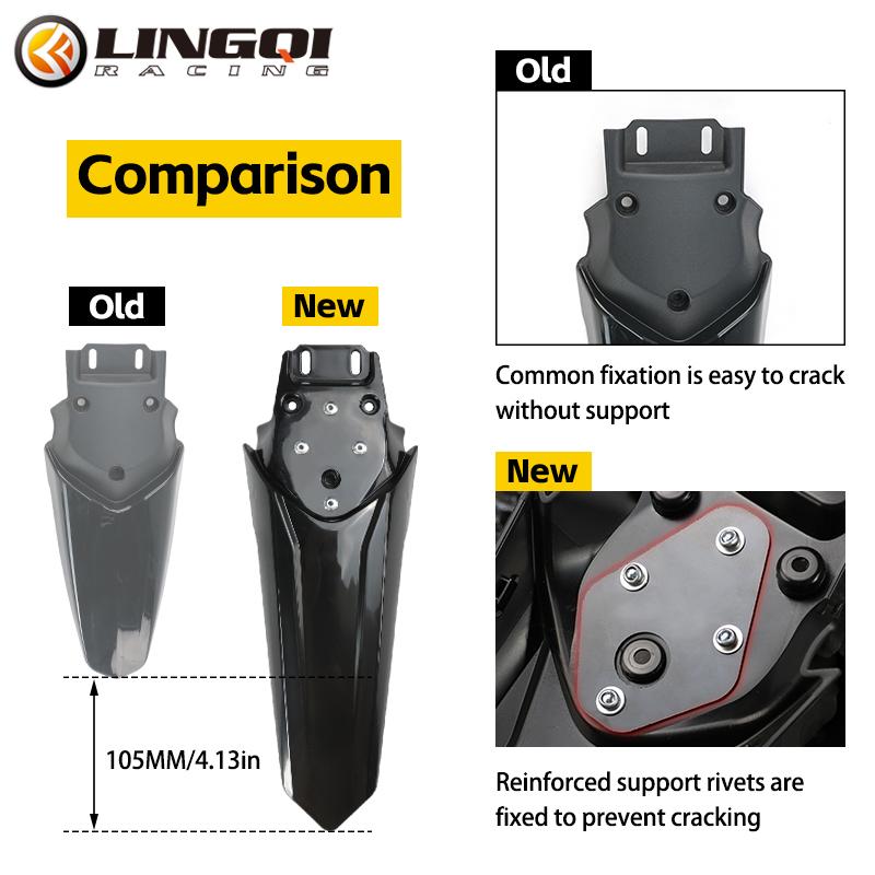 LINGQI RACING Мотоцикл Улучшение Пластиковое Заднее Крыло Грязезащита Хвоста Для Электровелосипеда Talaria Sting R MX4 MX3 MX5