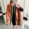 Autumn And Winter Warm Imitation Cashmere Scarf Women'S Versatile Thickened Scarf Carriage Pattern Shawl