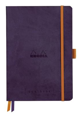 Блокнот для целей Rhodia Rhodiarama, формат A5, 240 страниц, точечная сетка, держатель для ручки, обложка из итальянской искусственной кожи, сертифицирован PEFC, Баклажановый, CF117825