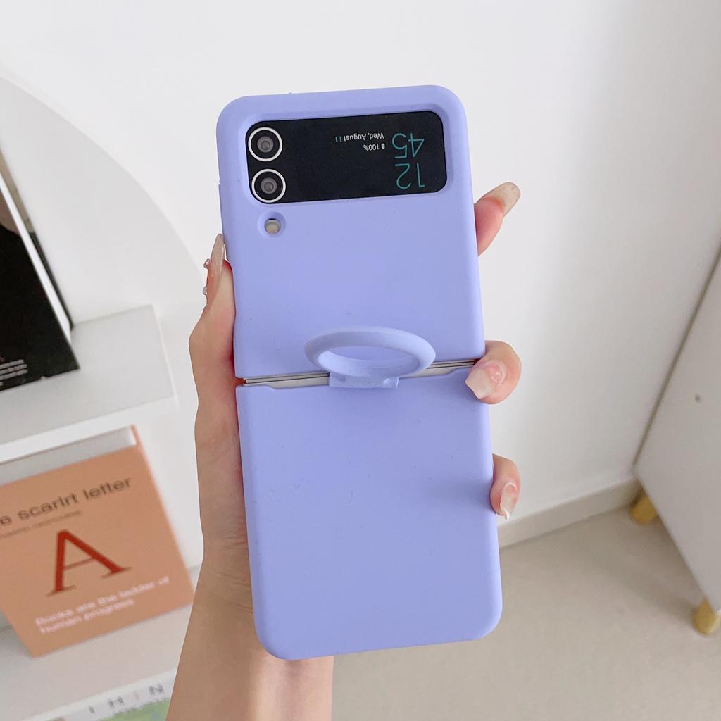 Чехол-держатель из жидкого силикона для Samsung Galaxy Z Flip 3 4 5G Flip4 Flip3 Flip2 Flip1 Складной модный чехол с полной защитой