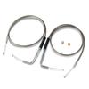Motorcycle 42'' Throttle and Idle Cable Set for Davidson FXST FLST FLT XL 1996-UP 56579-02A Stainless Steel Idle Cable