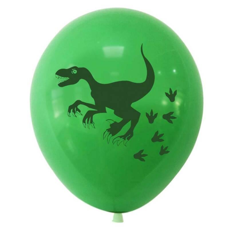16pcs Dinosaur Letter Printed Balloon Sets Kids Boys Girls Birthday Festival Events Party Decor Supplies ARI