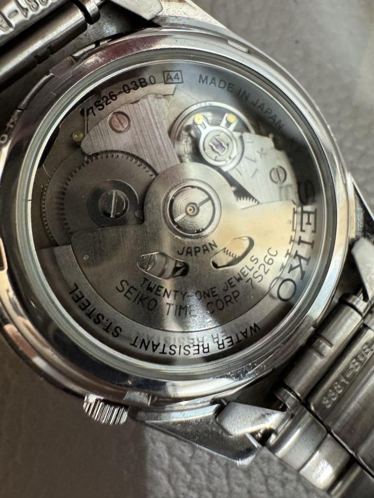 [USED] SEIKO Automatic Watch White 7S26-03B0