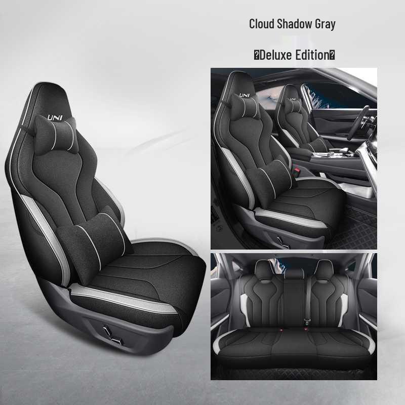 Всесезонные дышащие льняные чехлы на сиденья для Changan Uni-V 2023-2025, чехлы с полным покрытием