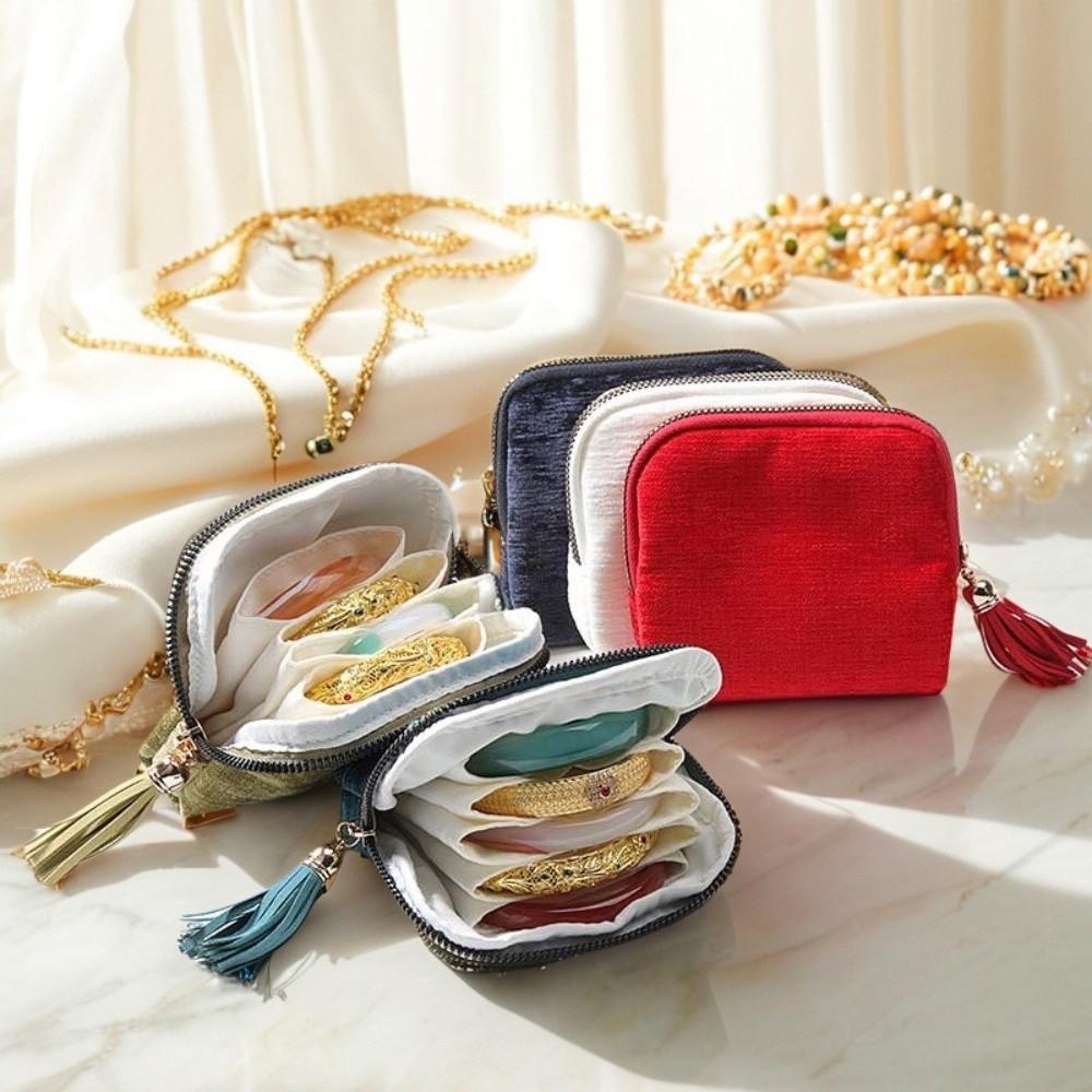 Velvet Jewelry Packing Bag Tassel Jewelry Holder Cosmetic Bag Jewelry Storage Bag  Necklaces