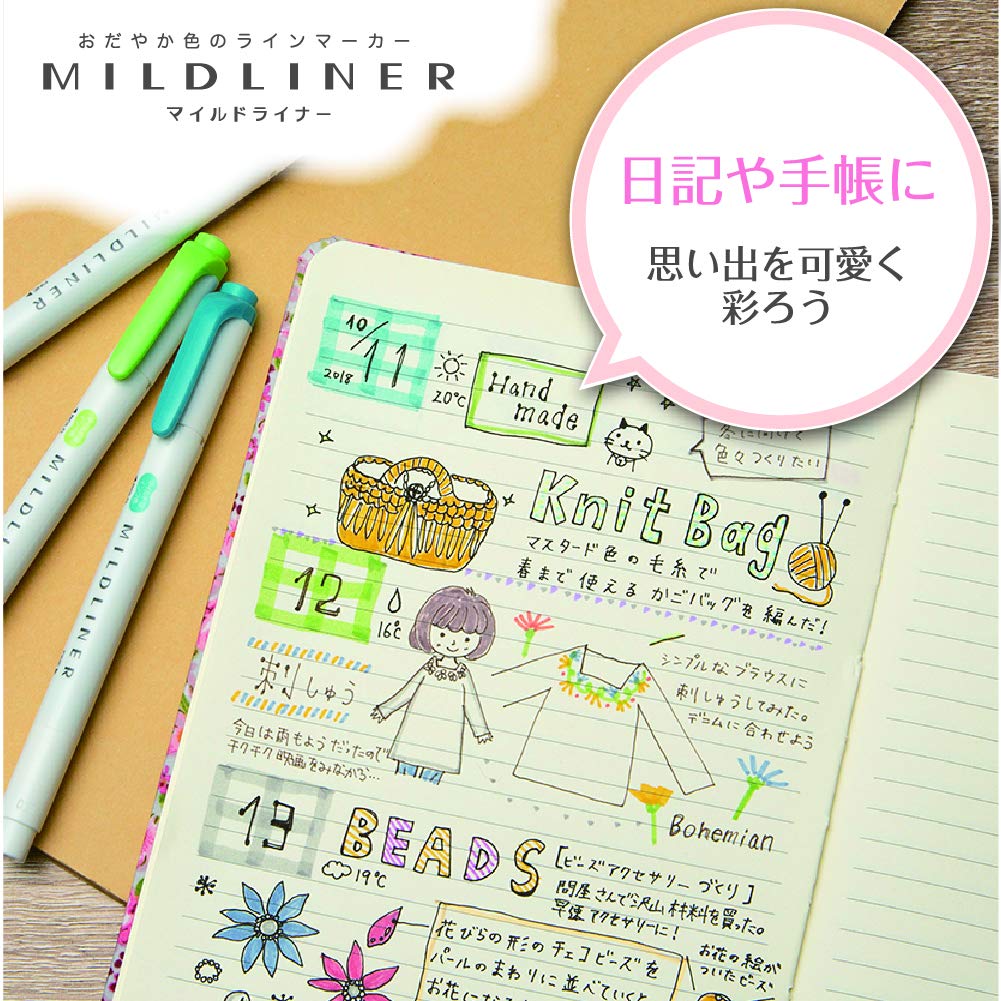 Zebra Mildliner Highlighter Pen, 25-Color Set, WKT7-25C