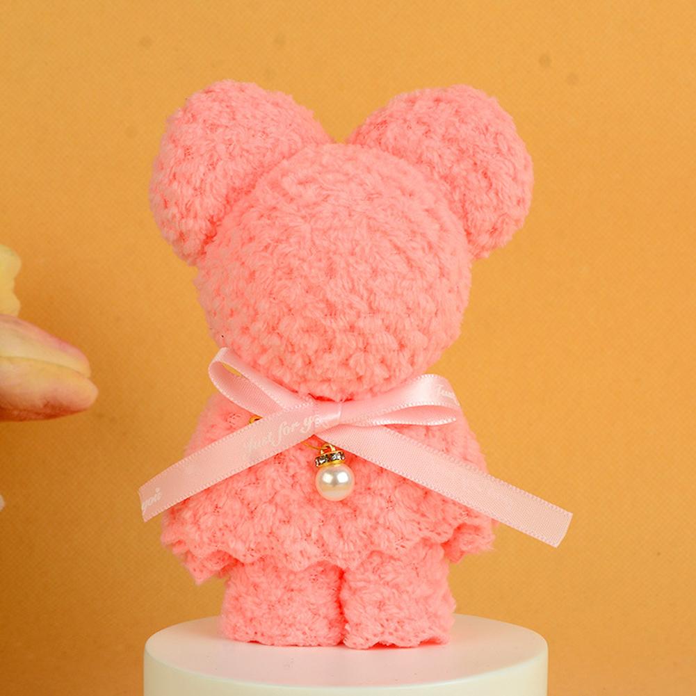 Полотенце с милым мультяшным медведем, квадратное полотенце, праздничный подарок на день рождения, 30x30 см, дневной сувенир для дома, Valen X1L2