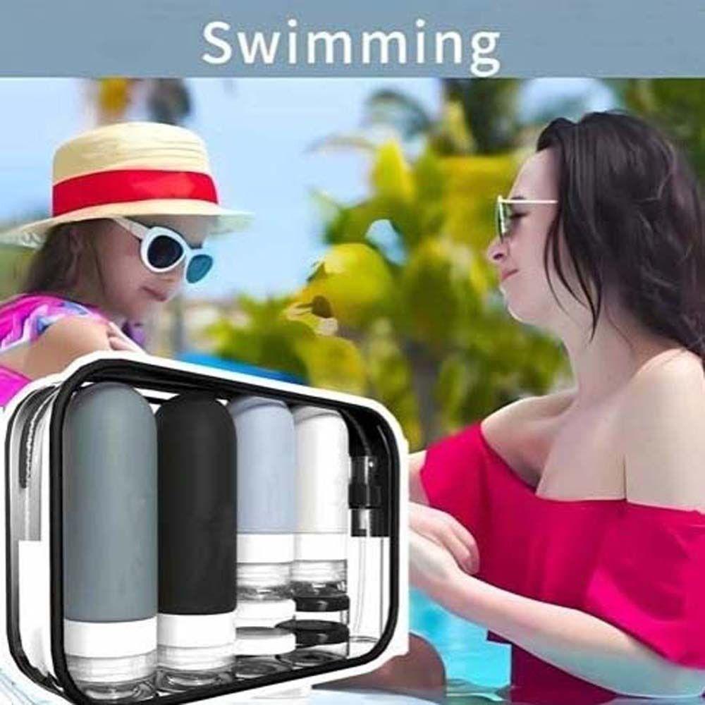 17pcs/set Empty Squeeze Liquid Bottle Kit Ball-shaped Design Portable Lotion Container Toiletries