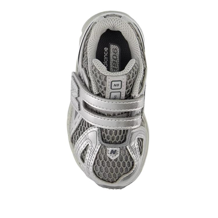 New Balance 1906 Synthetic Leather Mesh Comfortable Simple Fit Lightweight Breathable Low Top Walking Shoes Baby Sneaker Silver Gray IV1906EH-1