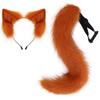 Halloween cos simulation fox plush tail cute accessories animal tail cat ears headband headdress