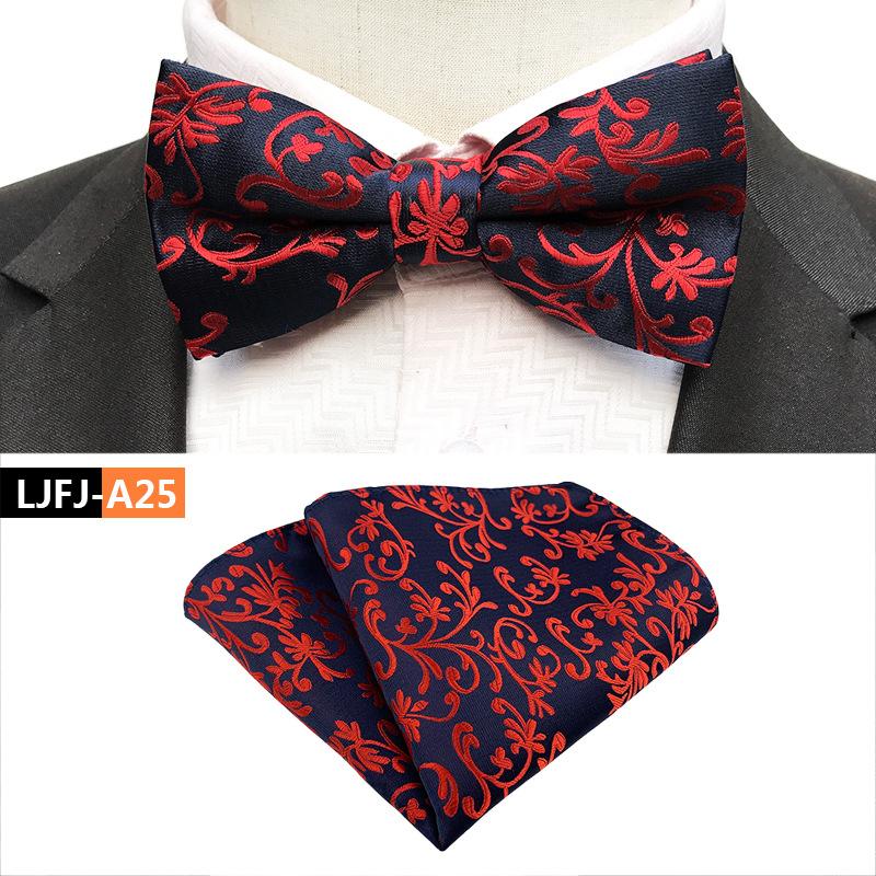 Модный трендовый галстук-бабочка плюс набор полотенец для кармана, свадебный галстук-бабочка для жениха и шафера