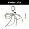 Elegant Beaded Pearls Bowknot Charm Pendant Fashion Key Holder Accessory for Trendy Women Ladies Stylish Outfits