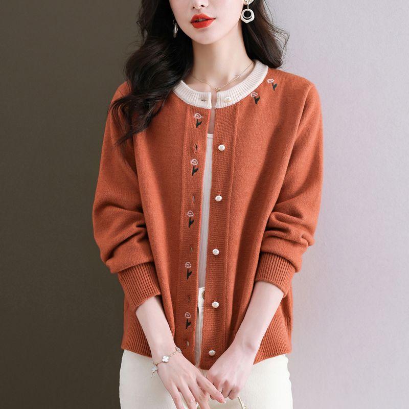 Весна и осень плюс большой размер вязаный кардиган для женщин свободный красный свитер короткий кардиган пальто